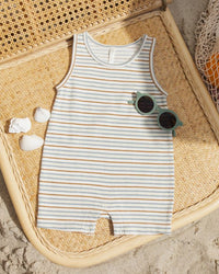 Vintage Stripe Sleeveless One-Piece