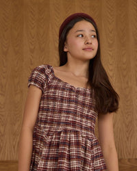 Tween Burgundy Plaid Stella Dress