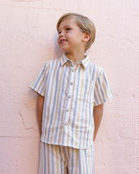 Valencia Stripe Collared Short Sleeve Shirt