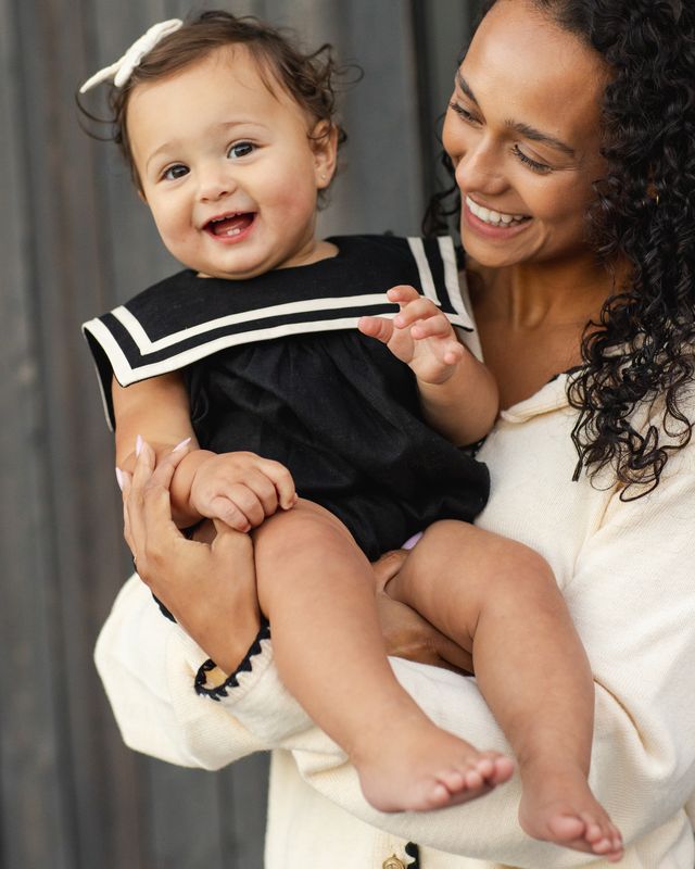 Black Sailor Romper