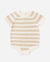 Striped baby bodysuit on a white background