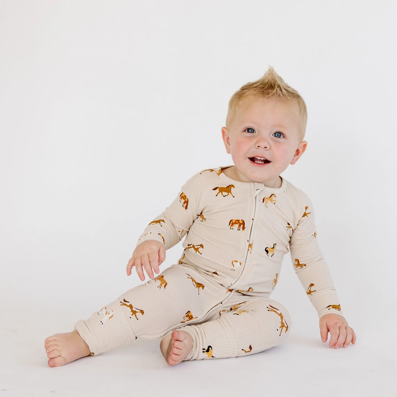 Horses Zip Romper