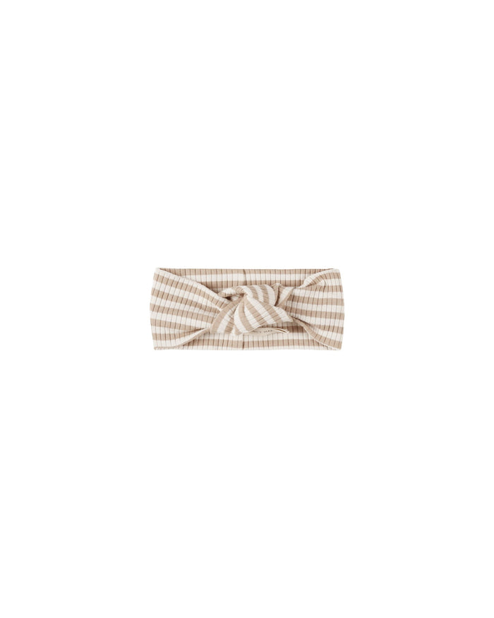 Latte Stripe Knotted Headband