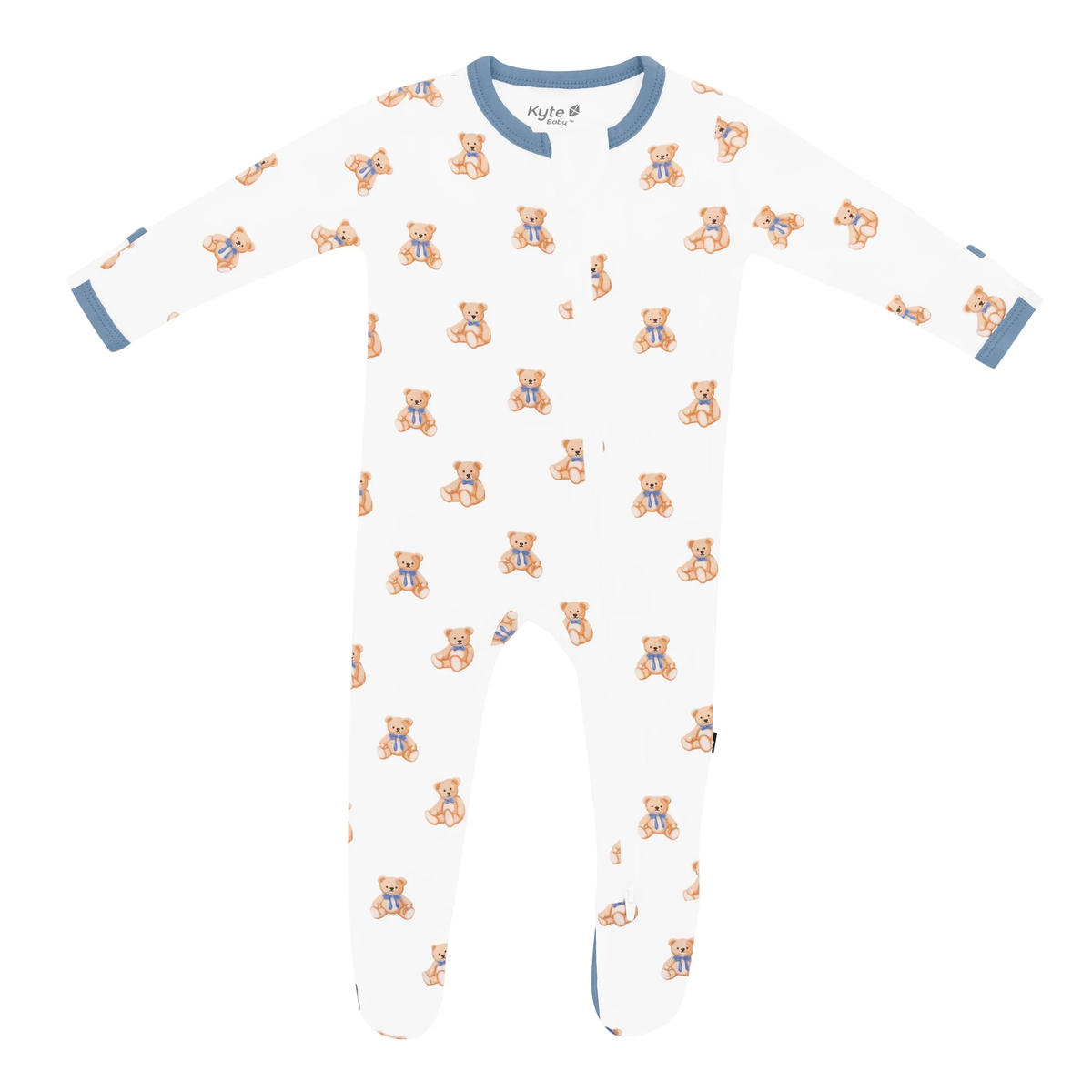 Teddy Bear Zippered Footie