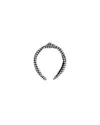 Black Gingham Knotted Headband