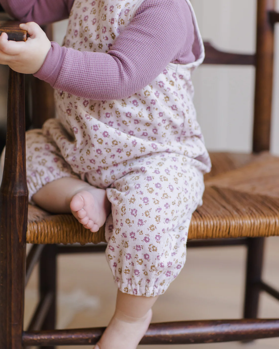 Mulberry Waffle Long Sleeve Bodysuit