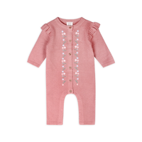 Rose Embroidered Floral Sweater Jumpsuit