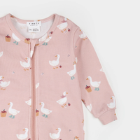 Duck Primrose Ribbed Footed Sleeper