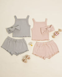 Sage Pointelle Tank + Shortie Set