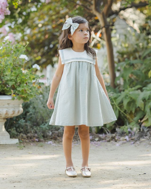 Eucalyptus Check Daisy Dress