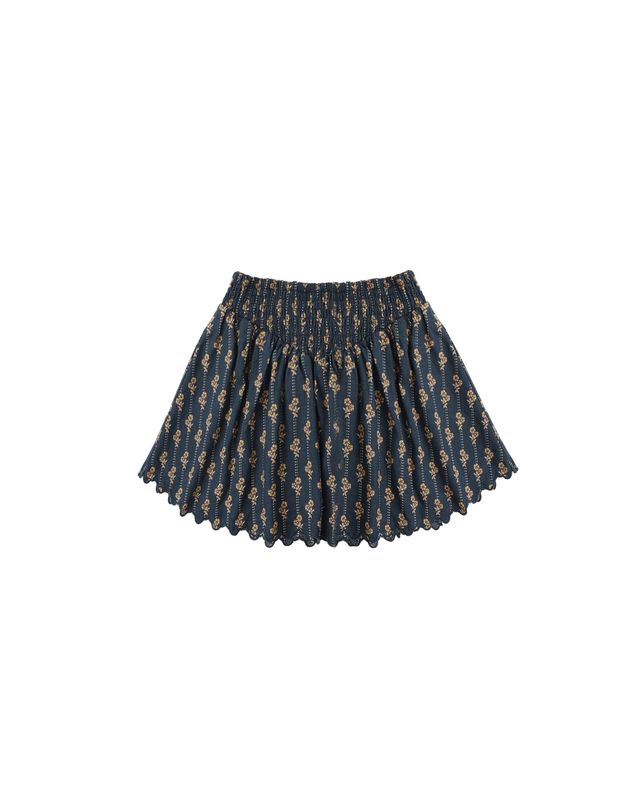 Vintage Bloom Smocked Mini Skirt