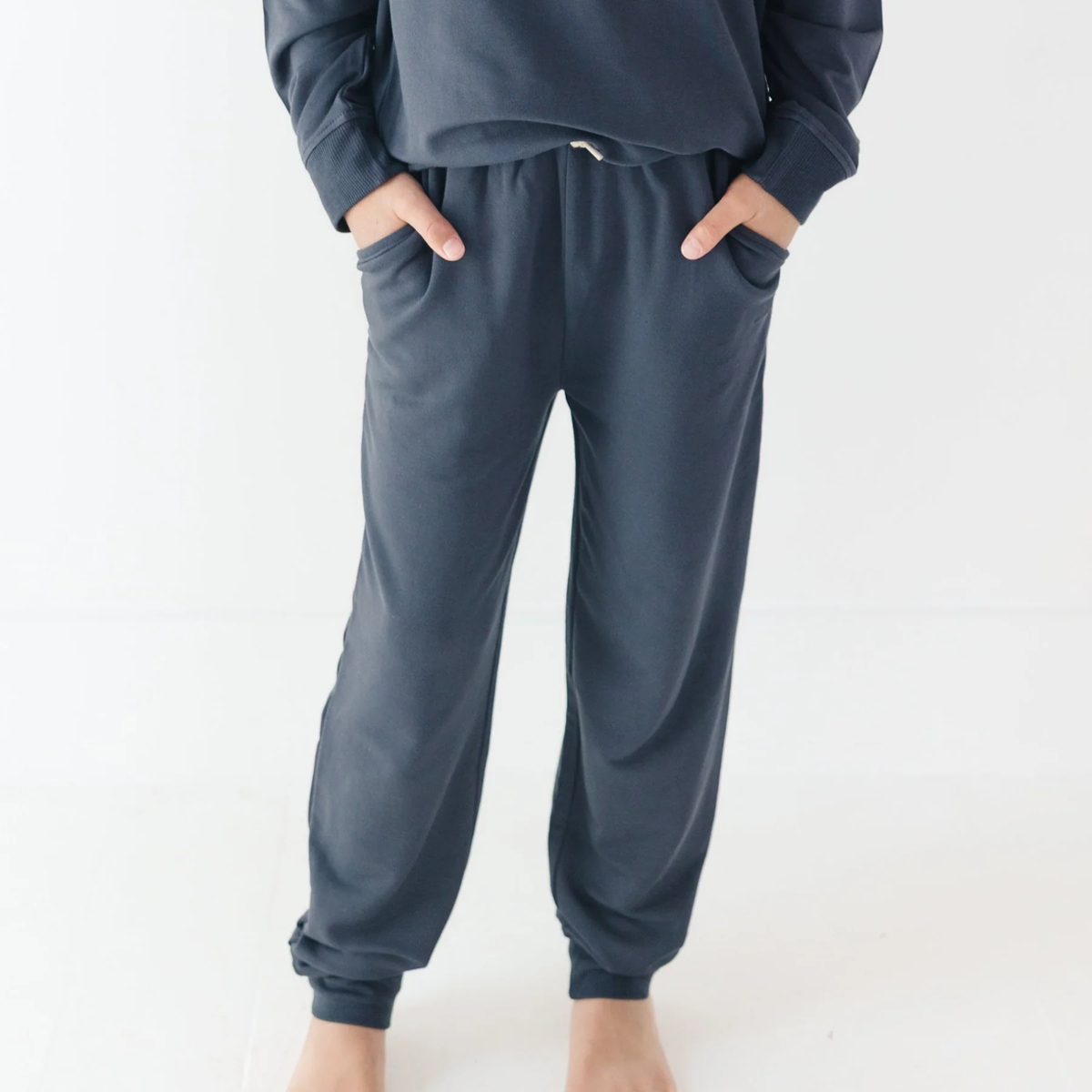 Dark Navy Bamboo Terry Joggers