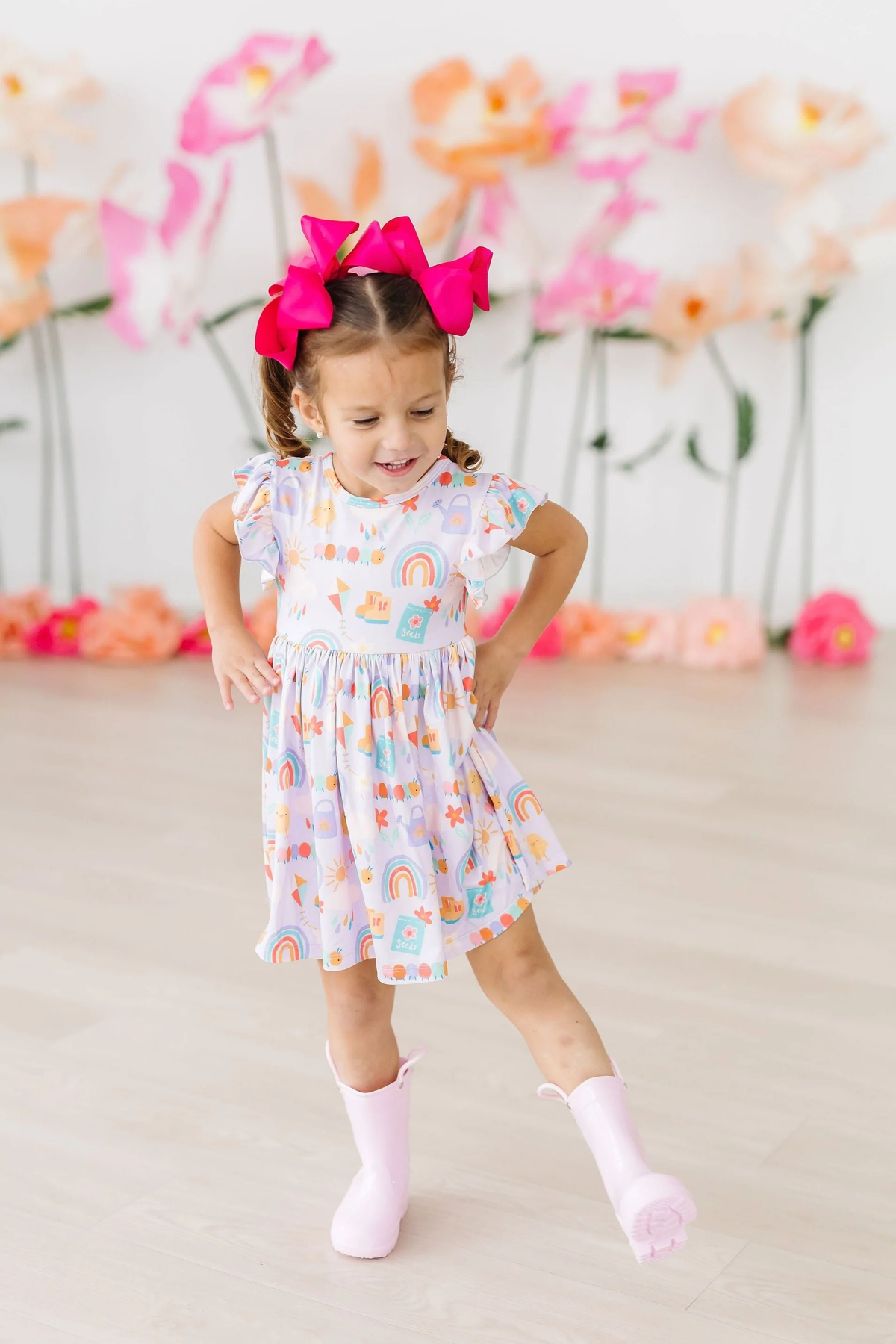 Rainy Day Flutter Twirl Dress