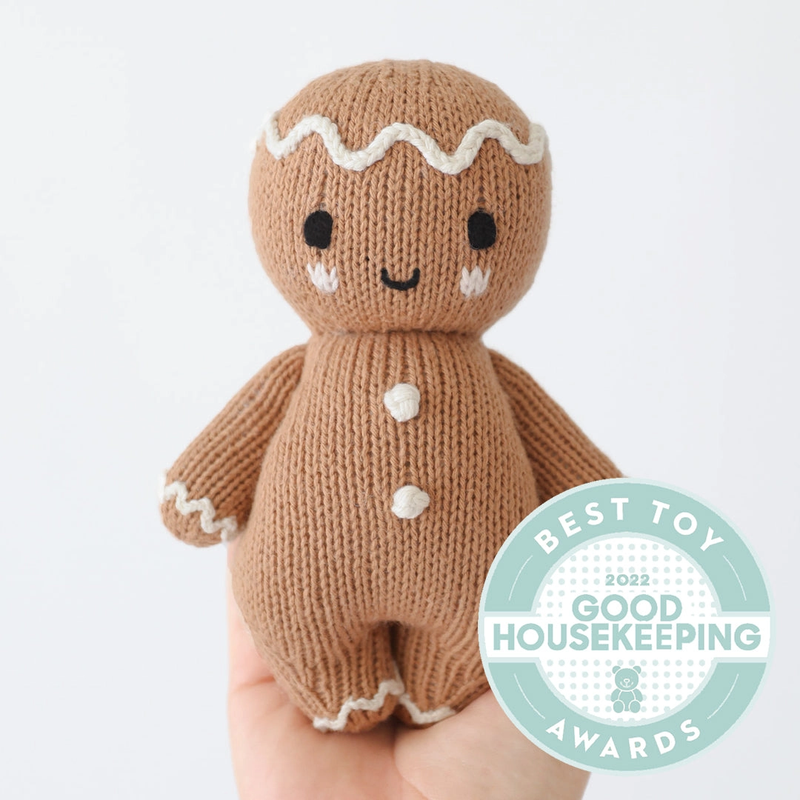 Baby Gingerbread Knitted Doll