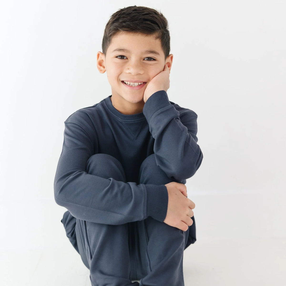 Dark Navy Brave Bamboo Terry Pullover