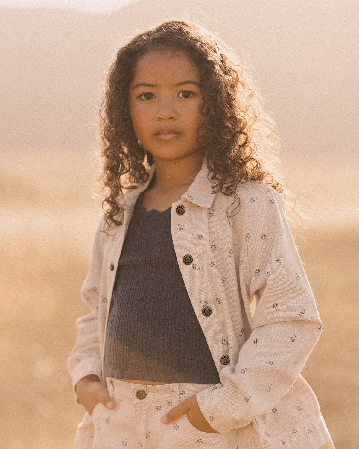 Blue Daisy Denim Jacket