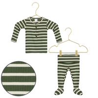 Spruce Stripe Bamboo Pajama Set
