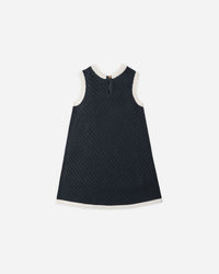 Navy Crochet Tank Mini Dress