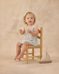 Blue Ditsy Modal Swing Top + Bloomer Set