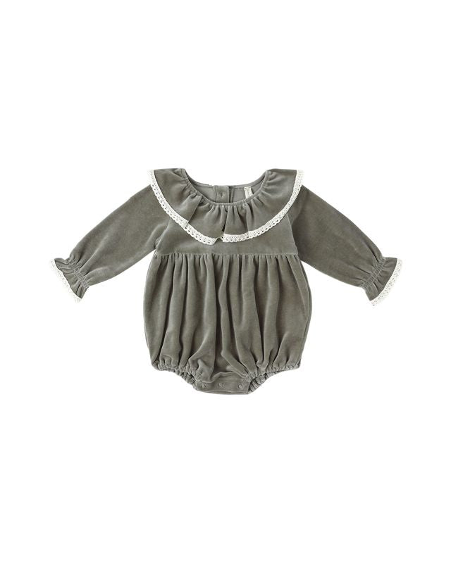 Forest Velour Romper