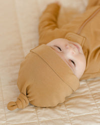 Golden Knotted Baby Hat