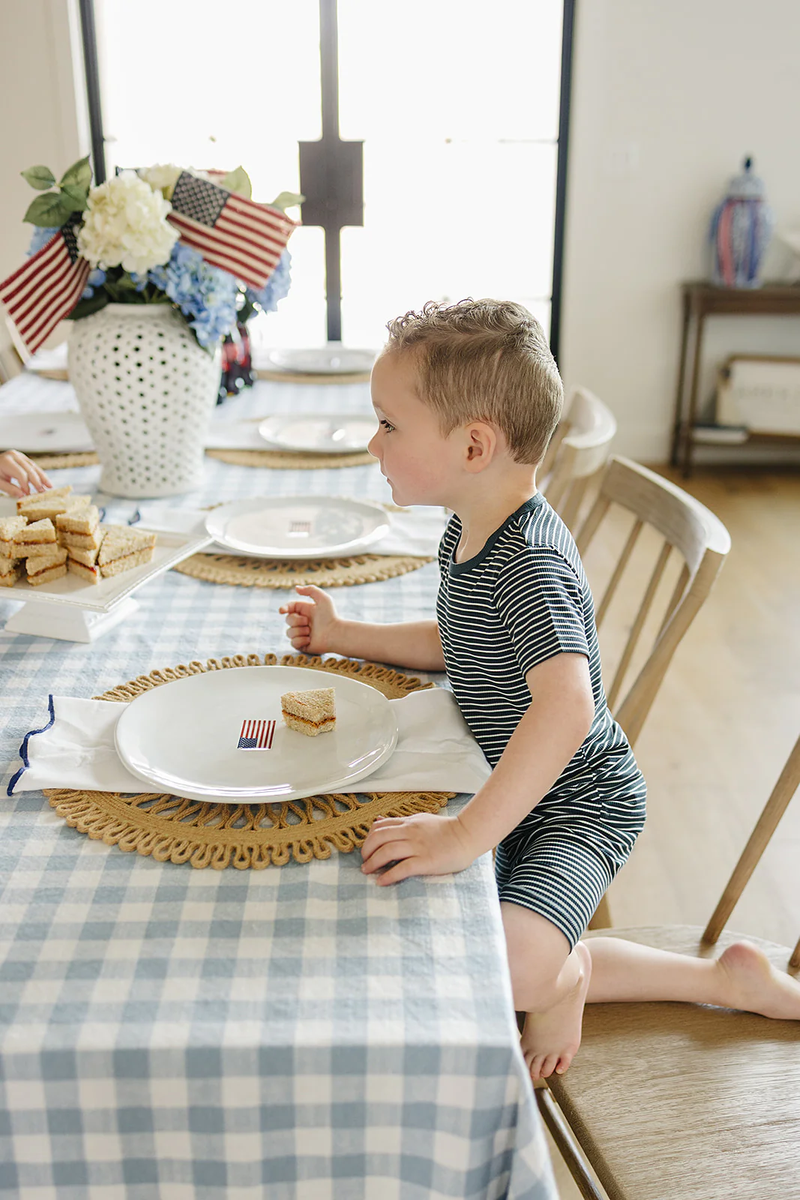 Navy Stripe Bamboo Cozy Set