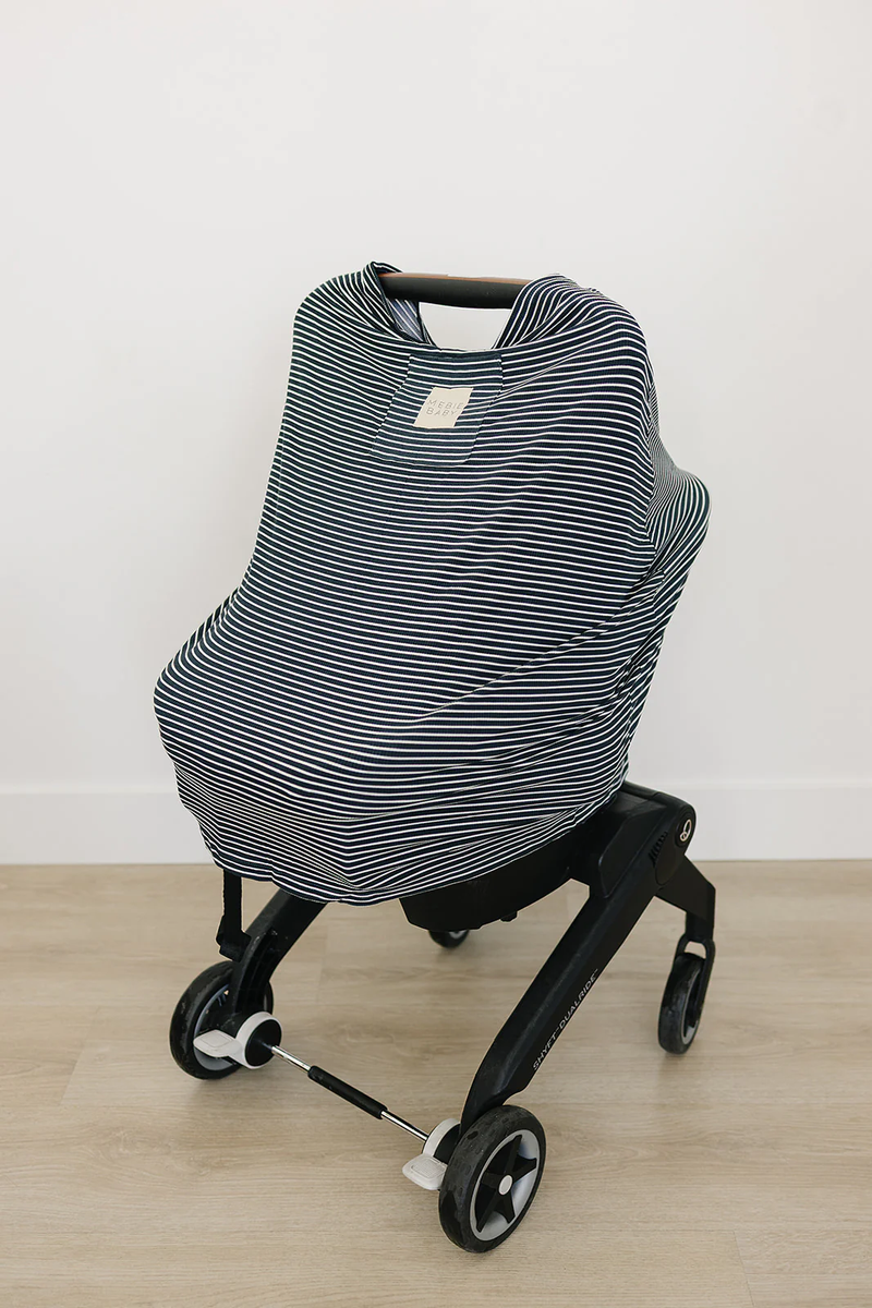 Navy Stripes Bamboo Multi-Use Cover