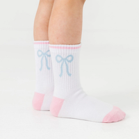 Teddy Bow Crew Socks
