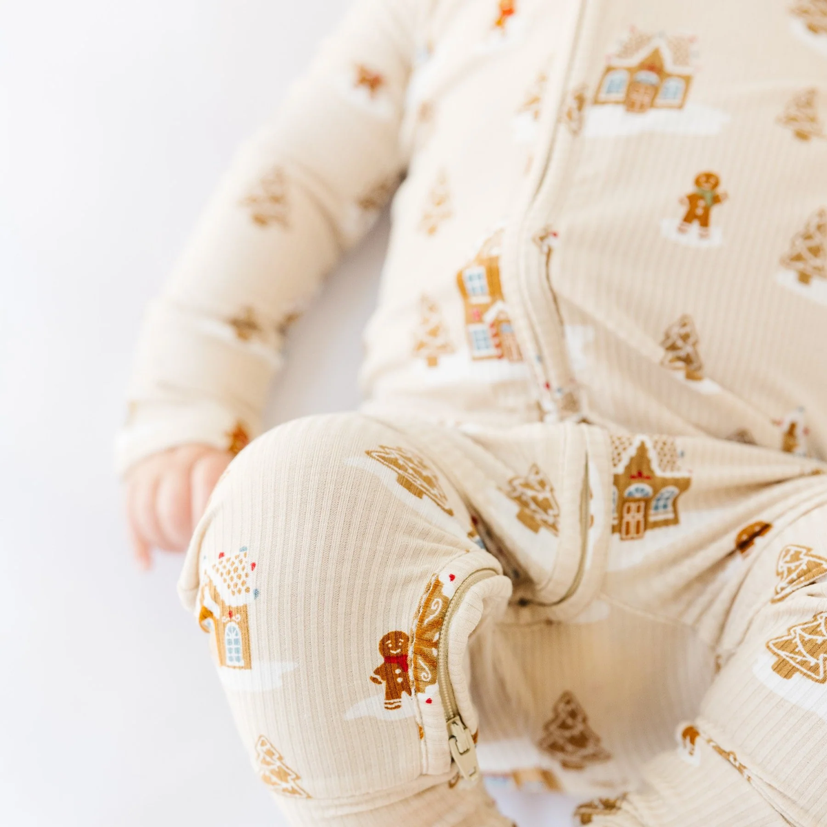 Gingerbread Zip Romper