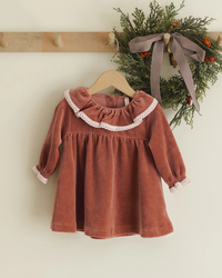 Cranberry Velour Dress