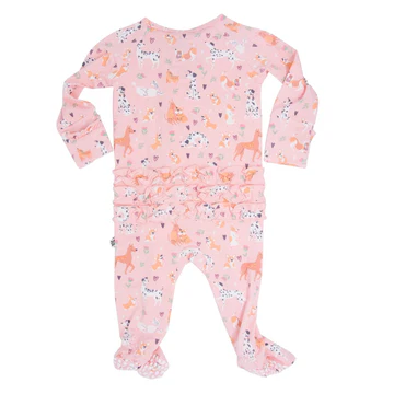 Puppy Love Ruffle Bamboo Sleeper