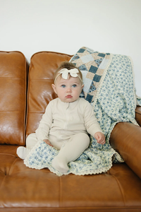 Patchwork + Blue Blossom Quilt