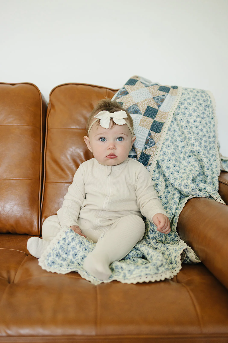 Patchwork + Blue Blossom Quilt