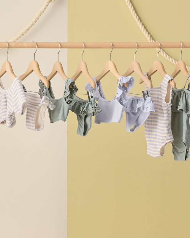 Periwinkle Stripe Cropped Rashguard Set