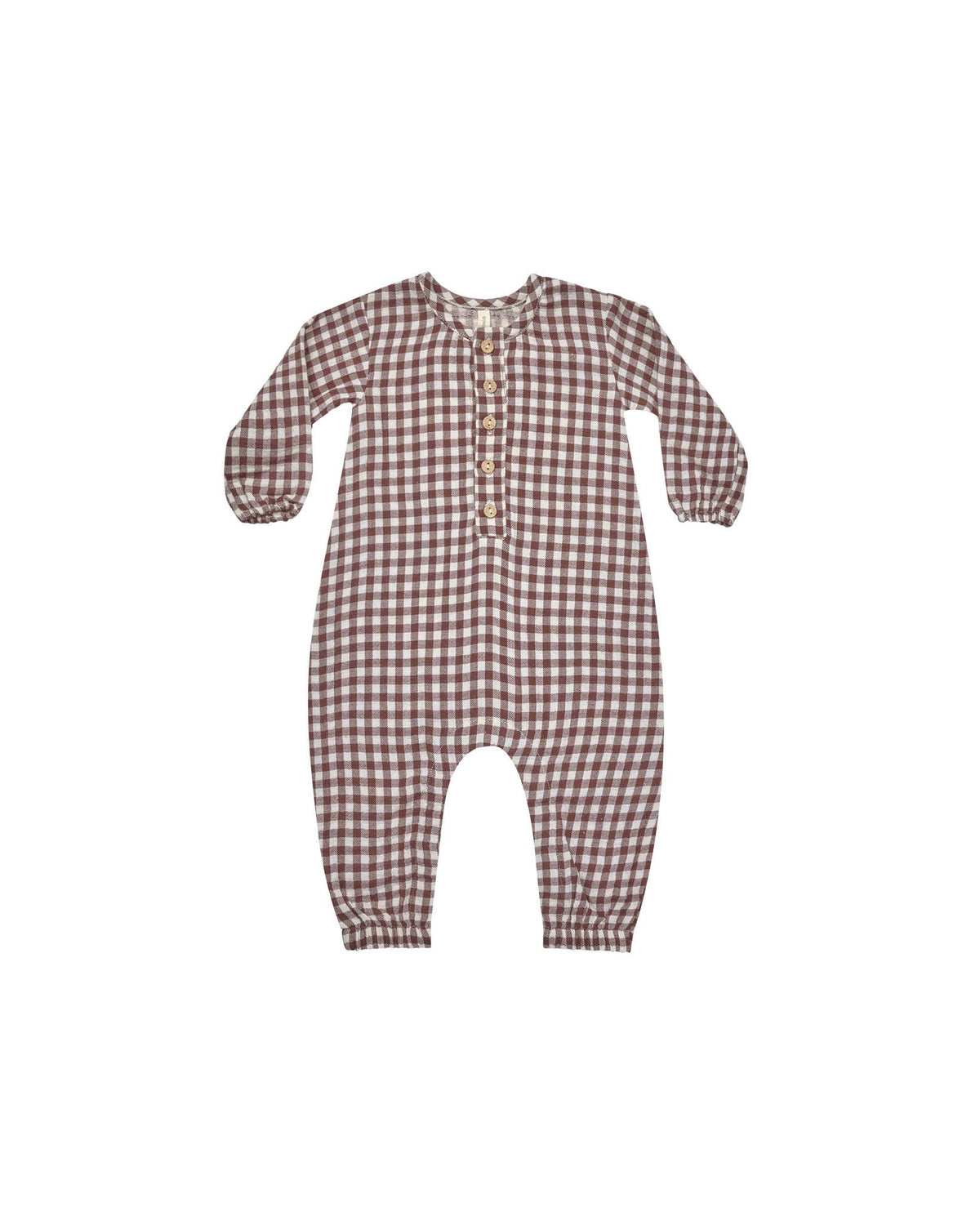 Plum Gingham Woven Jumpsuit