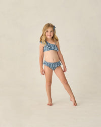Navy Floral Skirted Bikini