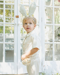 Sky Stripe Suspender Short