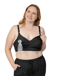 Black Contour Hands-Free Pumping + Nursing Bra