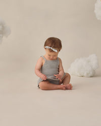 Sky Knit Ruffle Romper