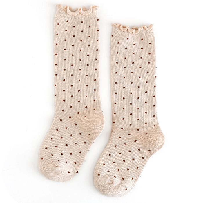 Vanilla Cable Knit Knee High Socks