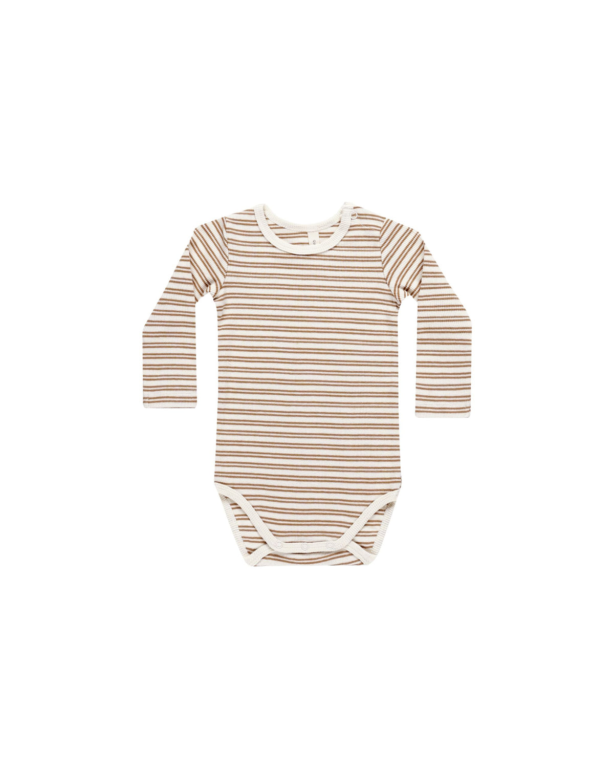 Golden Stripe Ribbed Long Sleeve Bodysuit