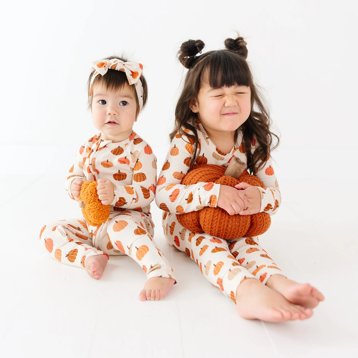Big Pumpkins Small Ribbed Pajama Set