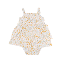 Whimsical Floral Bamboo Ruffle Romper