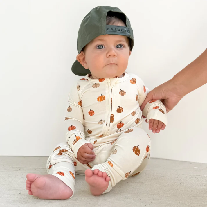 Pumpkins Bamboo Zip Romper