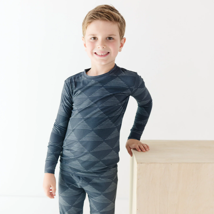 Triangles Small Ribbed Pajama Set