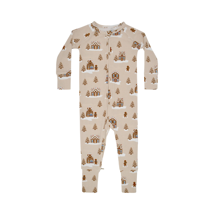 Gingerbread Zip Romper