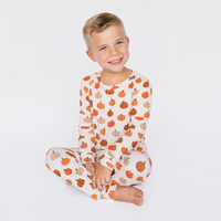 Big Pumpkins Small Ribbed Pajama Set