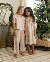 Candy Cane Stripe Ruffle Pajamas