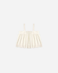 Ivory Eyelet Swing Top