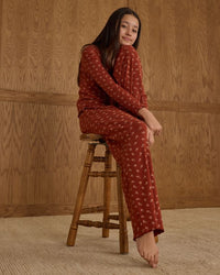 Tween Ruby Ditsy Ribbed Lounge Set